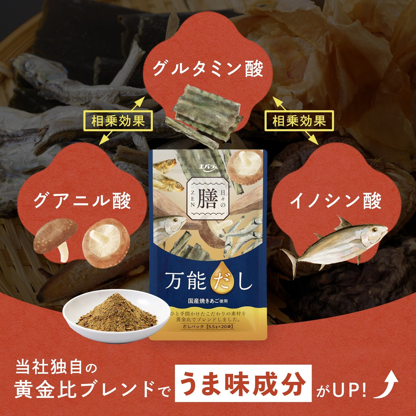 日々の膳 万能だし 20包入り　【送料無料】